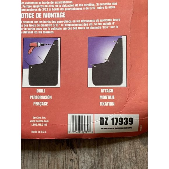 Dee Zee Rear Mud Flaps 11 x 18" Black - Picture 10 of 11